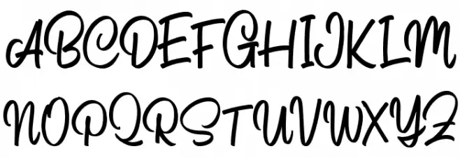 Pathita Script Regular 字体 大写