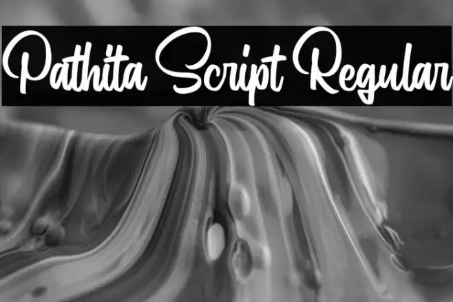 Pathita Script Regular Font examples