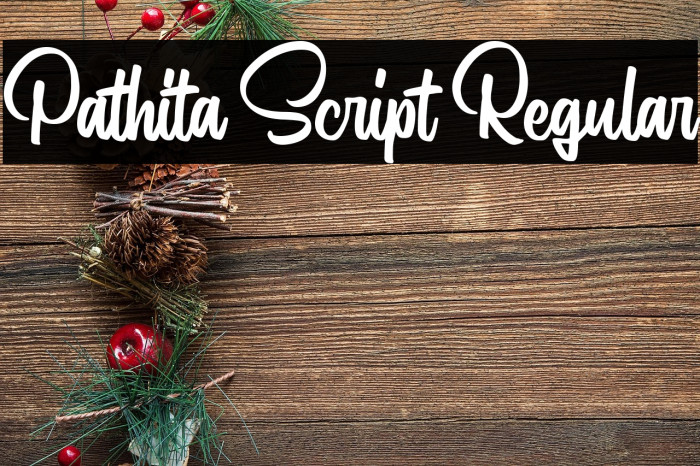 Pathita Script Regular Example 2