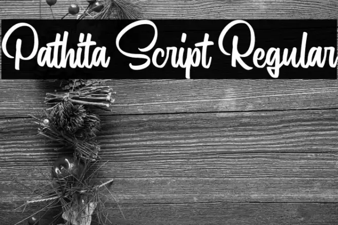 Pathita Script Regular Font examples