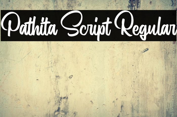 Pathita Script Regular Example 3