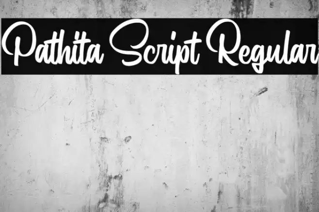 Pathita Script Regular Font examples