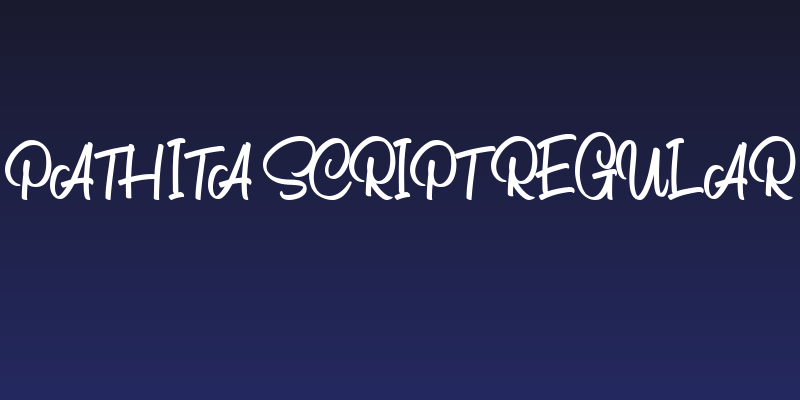 Pathita Script Regular Social Header