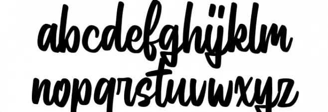 Pathita Script Regular 字体 小写