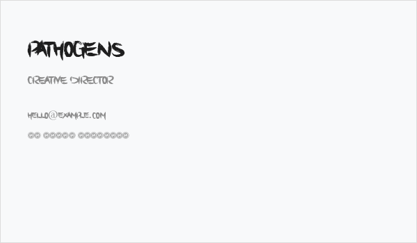 Pathogens Business Card