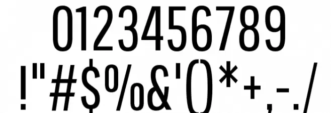 Pathway Gothic One Regular Font OTHER CHARS