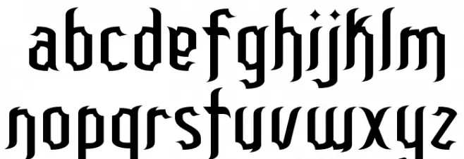 Patinio Gothic Demo Schriftart Kleinbuchstaben