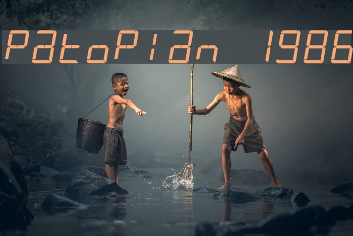Patopian 1986 Font examples
