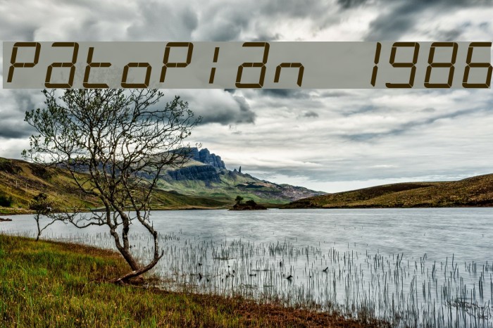 Patopian 1986 Font examples