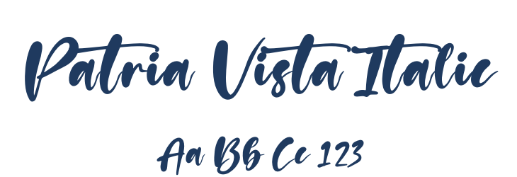 Patria Vista Italic Font Preview