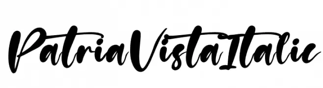 Patria Vista Italic  नि: शुल्क फ़ॉन्ट्स डाउनलोड