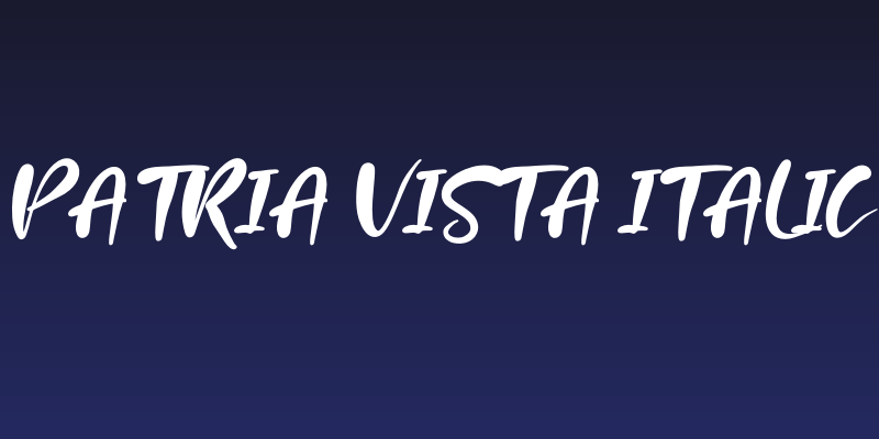 Patria Vista Italic Social Header