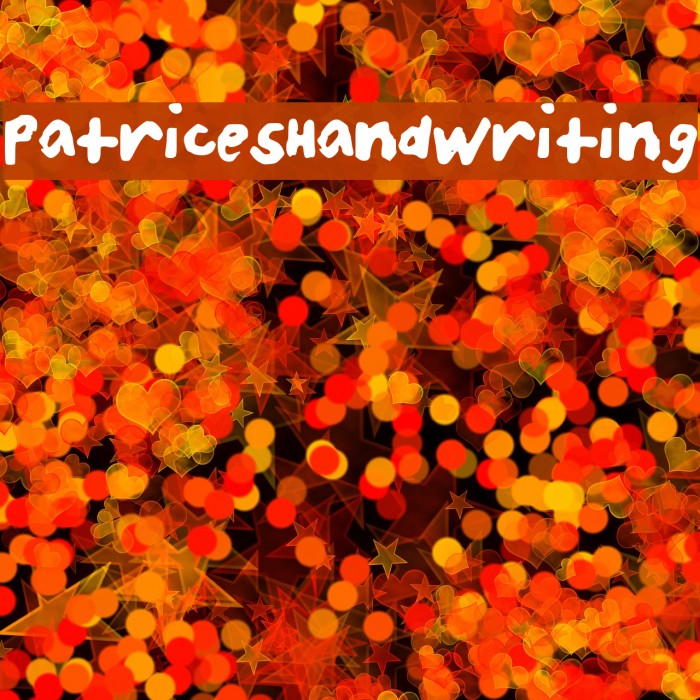PatricesHandwriting Font examples