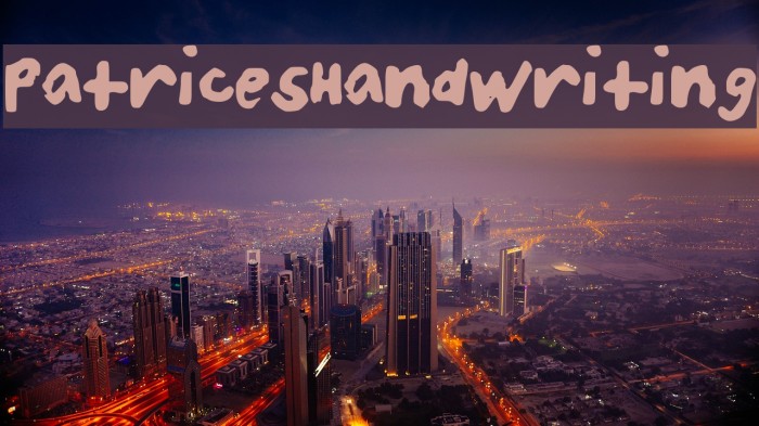 PatricesHandwriting Font examples