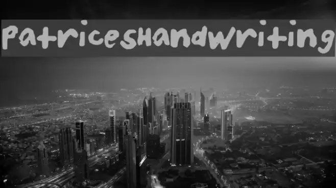 PatricesHandwriting Font examples