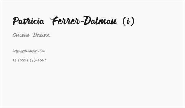 Patricia Ferrer-Dalmau (i) Business Card