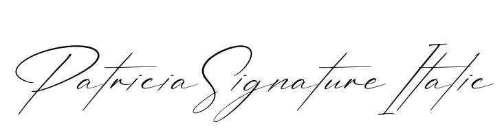 Patricia Signature Italic  नि: शुल्क फ़ॉन्ट्स डाउनलोड