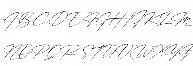Patricia Signature Italic Schriftart Groß
