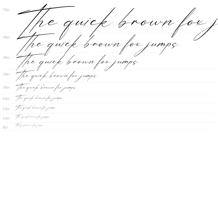 Patricia Signature Italic Waterfall