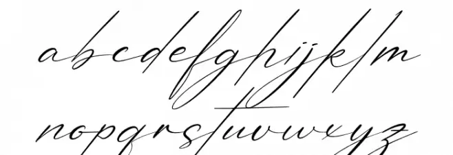 Patricia Signature Italic Fuentes MINÚSCULAS