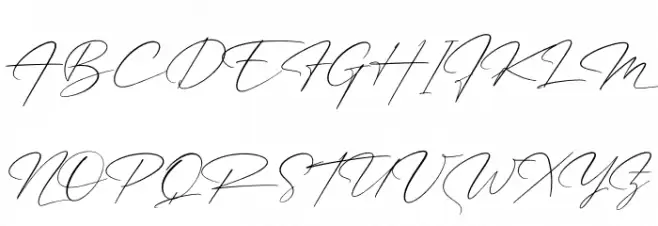 Patricia Signature Font UPPERCASE