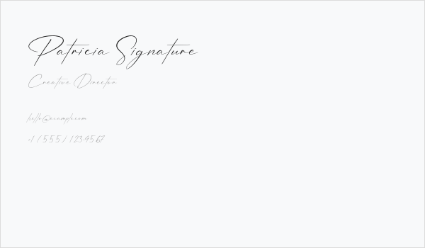 Patricia Signature Business Card