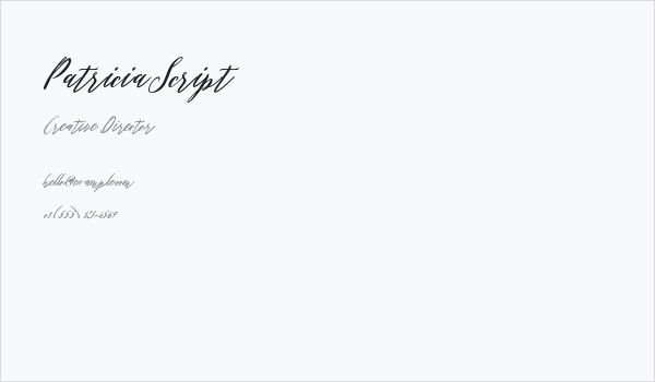 PatriciaScript Business Card
