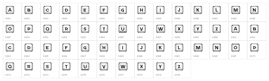Patrician Capitals Regular Character Map