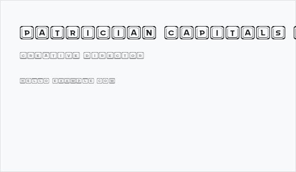 Patrician Capitals Regular Business Card