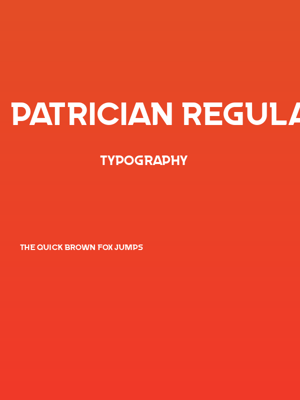 Patrician Regular Poster