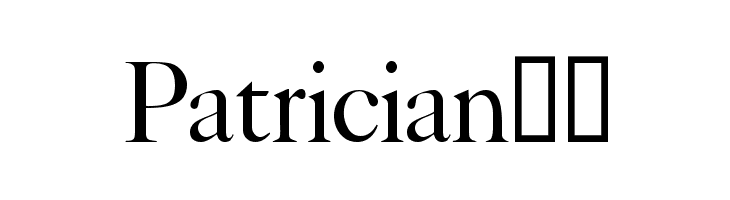 Patrician!"  font caratteri gratis