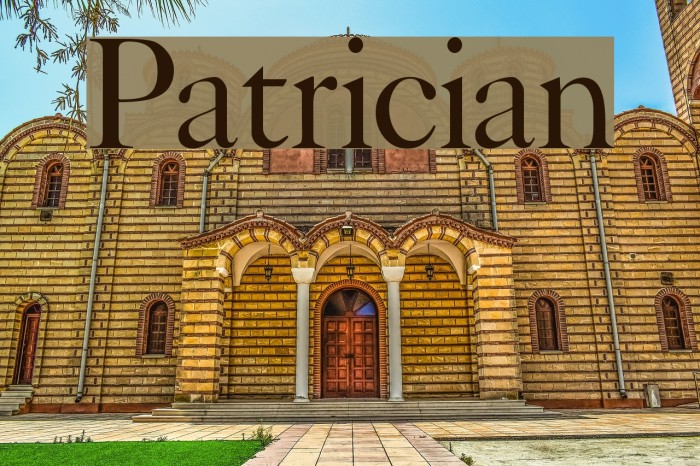 Patrician!` Font examples