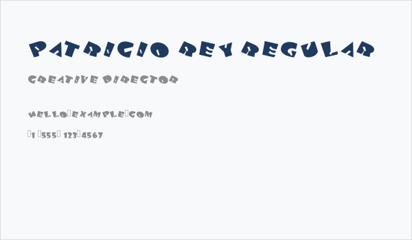Patricio Rey Regular Business Card