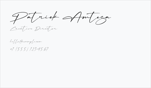 Patrick Amtesa Business Card