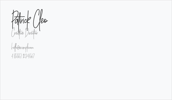 Patrick Cleo Business Card