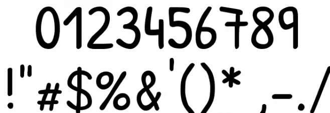 Patrick Hand Regular Font OTHER CHARS