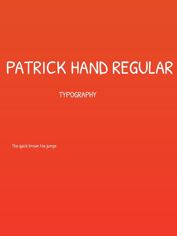 Patrick Hand Regular Poster