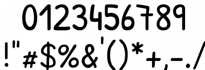 Patrick Hand SC Font OTHER CHARS