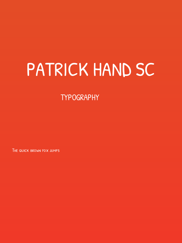 Patrick Hand SC Poster