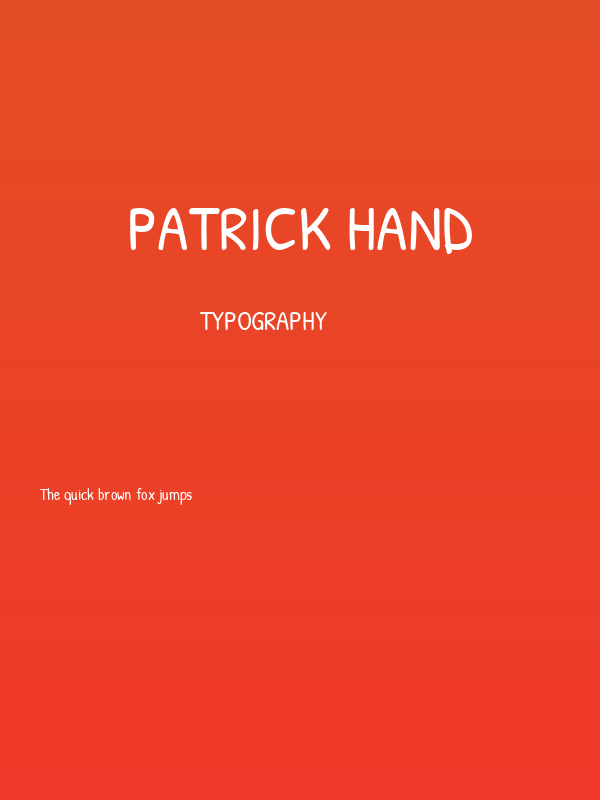Patrick Hand Poster