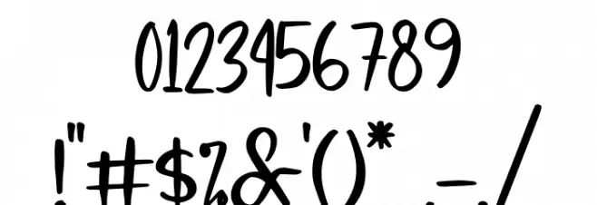 Patrick Hinton Font OTHER CHARS