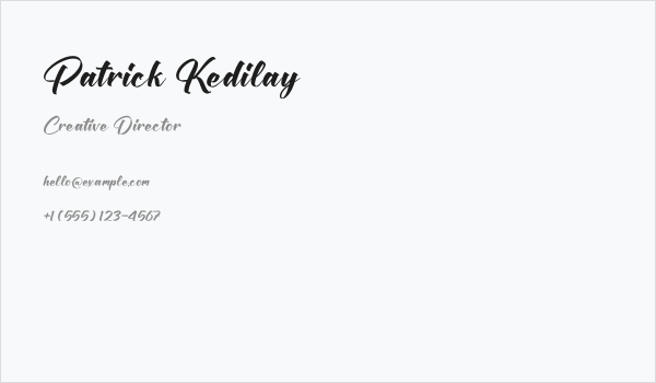 Patrick Kedilay Business Card