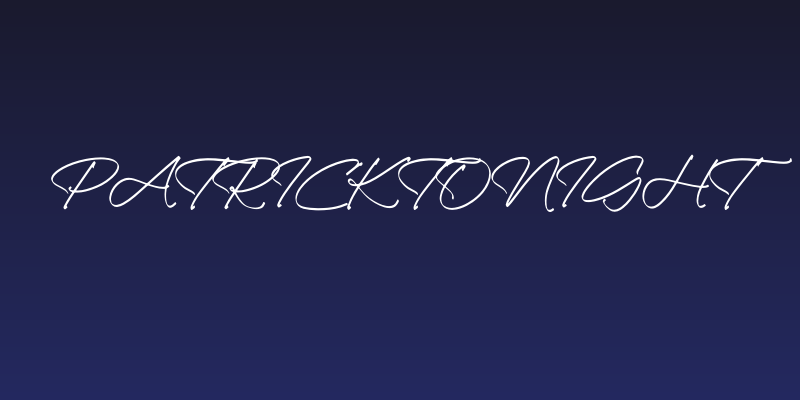 Patrick Tonight Social Header