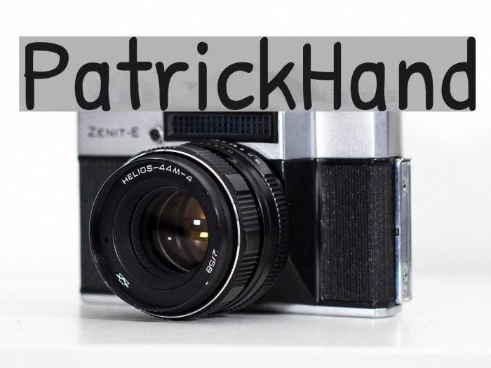 PatrickHand Font examples