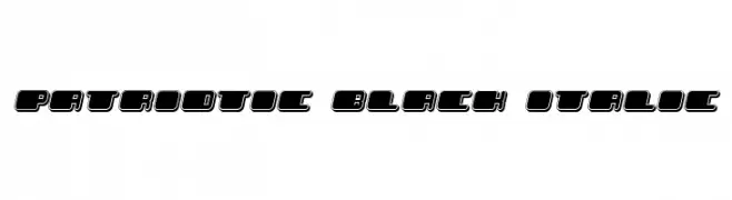 Patriotic Black Italic  font caratteri gratis