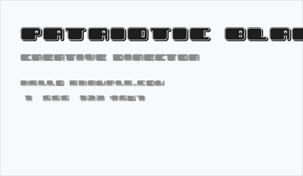 Patriotic Black Regular Business Card