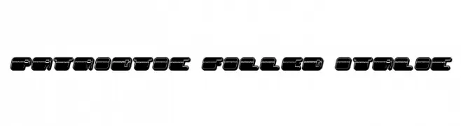 Patriotic Filled Italic  font caratteri gratis
