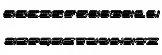 Patriotic Filled Italic Caratteri MAIUSCOLE
