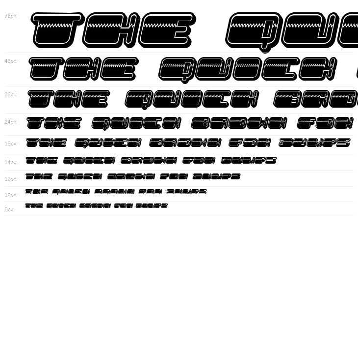 Patriotic Filled Italic Waterfall