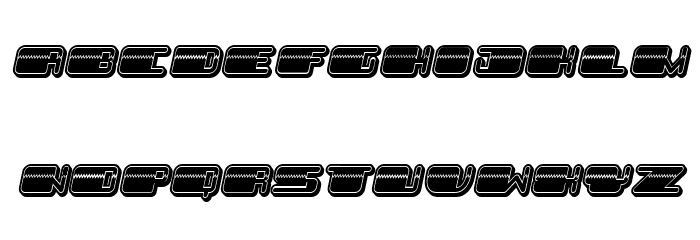 Patriotic Filled Italic Font LOWERCASE